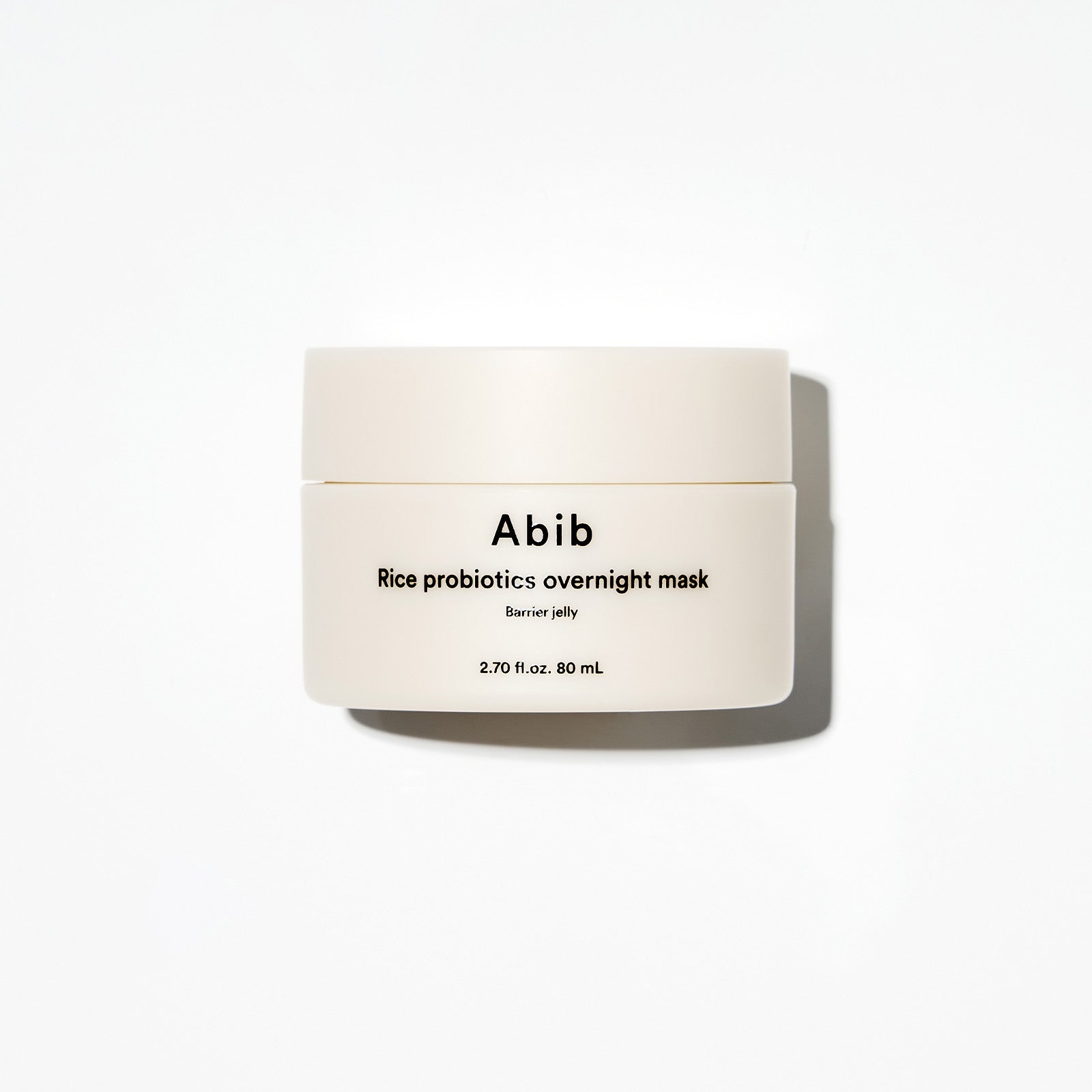 Abib Rice Probiotics Barrier — Máscara facial noturna em geleia, 80 ml