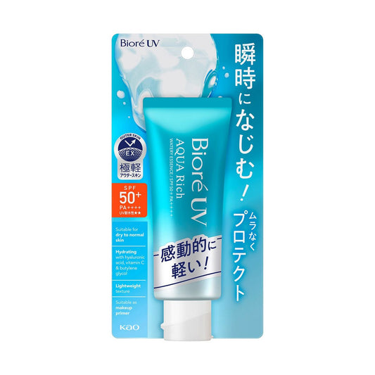 Bioré UV Aqua Rich Watery Essence — Protetor solar facial FPS 50 PA++++, 70 g